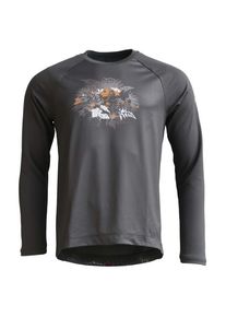 Zimtstern Braapz Shirt Print L/S Cycling jersey Men (S, grey)