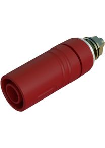 Hirschmann SAB 2600 G M4 Au Sicherheits-Laborbuchse Buchse Einbau vertikal Stift-O 4 mm Rot 1, Elektronikkabel + Stecker, Rot