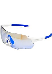 YEAZ, Damen, Sportbrille, Sunelation (Secret White, Revo Blue), Weiss