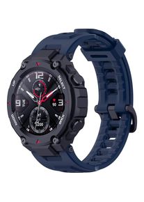 Techsuit - Watchband (W067) - Amazfit T-Rex / T-Rex Pro - Navy Blue (TPU, Silikon), Uhrenarmband, Blau