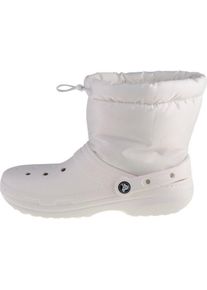 Crocs, Damen, Boots + Stiefel, Classic Lined Neo Puff Boot 206630-143 weiss 39, Weiss, (39)
