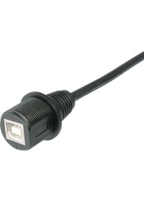 TRU Components USB-Steckverbinder 2.0 - IP67 Buchse, Einbau TC-A-KAB-USBB-FS-1M-203 USB B-Buchs, Elektronikkabel + Stecker