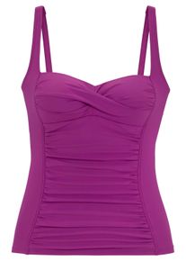 Lascana Dames Tankinitop in bessenrood ,maat 36C, Witt, 84% Polyamide, 16% Elastan