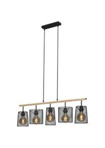 Briloner Pendelleuchte Retro Schwarz/Braun max. 60 Watt