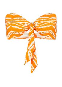 Seafolly Women's Zanzibar Twist Tie Front Bandeau Bikini top Women (40, orange)