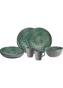 Brunner Venetian Sea Green Geschirrset, 8-teilig, grün