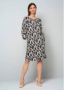 Kleid in grafischem Dessin in marine - Alba Moda