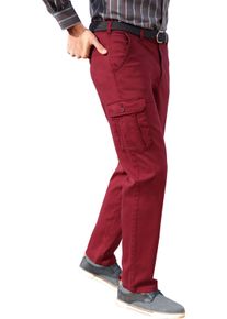 Catamaran Heren Cargobroek in stretchkwaliteit donkerrood Maat 28