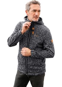 Marco Donati Panska Pletená flaušová bunda s kapucňou Black Marl veľkosť 60/62