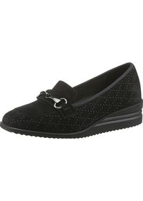 Damska Slipery, razená velúrová koža čierna veľkosť 39