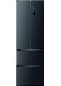 Bomann KG 7354 French Door Stand-Kühl-Gefrierkombination 60cm breit 400 Liter Total NoFrost MultiAirflow-System LED Frontdisplay Touch Control schwarz