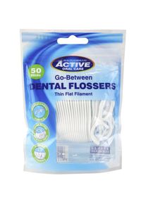 Beauty Formulas, Zahnseide, Active Oral Care - Dental Flossers Thread-Toothpicks In A String Bag 50 Pcs.