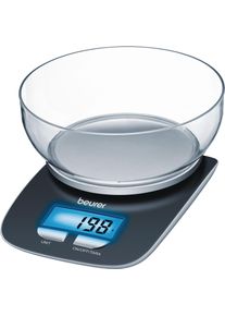 Beurer Küchenwaage »KS 25 Haushaltswaage, mit praktischer Schüssel, Tara-Zuwiegefunktion« Koch- und Backwaage mit 3 kg Tragkraft und Schüssel mit...