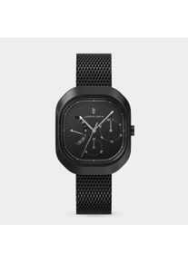 Orologio Classico Multifunzionale da Donna - Nero - Cassa rettangolare in acciaio chirurgico, Vetro minerale indurito con zaffiro, Cinturino in maglia