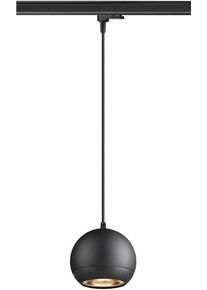SLV LIGHT EYE 150 Pendelleuchte für 3-Phasen Hochvolt-Schienen-System Ø15cm Pendellänge 150cm GU10 schwarz