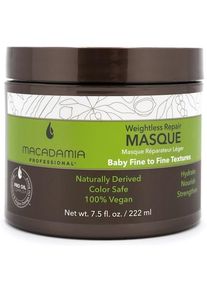 Macadamia Wash & Care Weightless Moisture Masque Hydraterende maskers Dames 222 ml