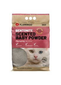 Litière Flamingo senteur talc.- 12 kg