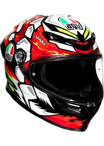 AGV K6 S Bezzecchi 2024, casco integrale , colore: Rosso/Bianco/Verde , dimensione: L