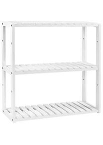 Hansiro Badzimmerregal , Weiß , Holz , 54x15x60 cm , Badezimmer, Badezimmerregale, Badregale