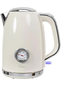BiKitchen nostalgia 170 Wasserkocher Teekocher 1,7 Liter 2200 Watt Edelstahl cremeweiß