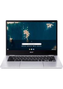 Acer CB Spin CP314-1HN-C11N Chrome Cel.N4500/8GB/64GB eMMC/14" (14", Intel Celeron N4500, 8 GB, 64 GB, DE), Notebook, Silber
