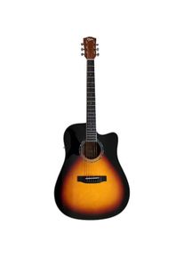 V-tone VEAG1 CE VS elektroakustische Gitarre 4/4 Holz (Akustik Gitarre, ABS-Kunststoff, Fichtensperrholz, HPL, Mahagoni-Sperrholz, Okoume, Pps), 
