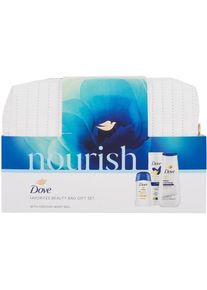 Dove, Beauty Geschenkset, Körperpflege-Geschenkset mit Nourish Kosmetiktasche (Körperpflegeset)