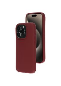 Mobiparts Silicone Cover Apple iPhone 15 Pro Plum Red (Apple iPhone 15 Pro), Smartphone Hülle, Rot