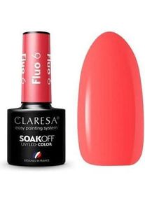 Claresa, Nagellack, Fluo UV-Nagellack 5ml - 6er-Pack (Rot, UV-Gel Lack)