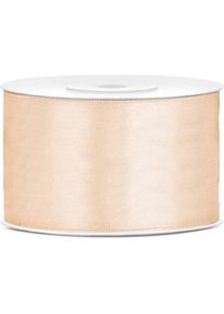 partydeco, Geschenkverpackung, Satinband 38mm Elfenbein (25m) (1x)