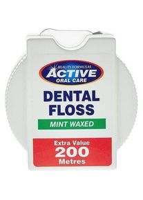 Beauty Formulas, Zahnseide, Active Oral Care - Mint Dental Floss Waxed Mint Floss 200 (200 m)