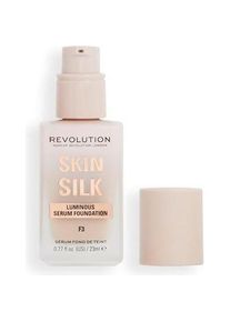 Makeup Revolution, Foundation, Skin Silk Serum Foundation Leichte bis mittlere Deckkraft mit Hyaluronsäure F3 23ml (F3)