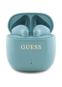 Guess Bluetooth headphones GUTWSJ14ESGQ TWS + docking station turquoise/turquoise Printed Classic Lo (5 h, Docking, Kabellos), Kopfh&ouml;rer, T&uuml;rkis