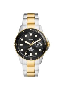 Fossil, Armbanduhr, Blue, Silber, Gold, Schwarz, (Uhr mit Schmuckstein, 42 mm)