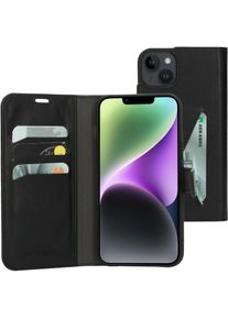 Mobiparts Classic Wallet Case Apple iPhone 14 Plus Black (Apple iPhone 14 Plus), Smartphone Hülle, Schwarz