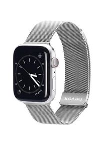 nevox Milanaise Armband f. Apple Watch 42mm sr (Edelstahl), Uhrenarmband, Silber