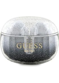Guess słuchawki Bluetooth GUTWSHDGKEEK TWS + stacja dokująca czarny/black Glitter Gradient (4 h, Docking, Kabellos), Kopfh&ouml;rer, Schwarz, Grau