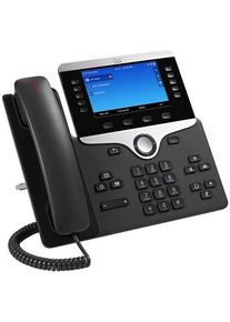 Cisco IP PHONE 8861 WITH, Telefon, Schwarz, Silber