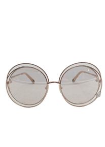 Chloé Chloé Owalne okulary przeciwsłoneczne Damski, One Size, złoto