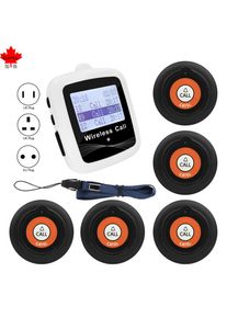 CATEL 1 Waiter Watch Receiver Pager in Russian Spanish 5 Table Call Button Pager for Restaurant Wireless Calling System