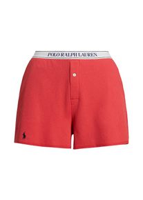 Polo Ralph Lauren Pantalon de pyjama ' Boxer - Club Waffle ' Femme rouge taille L