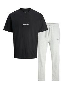 Jack & Jones JACK & JONES Jogginganzug 'JORNORREBRO' Herren schwarz / weißmeliert Größe XS