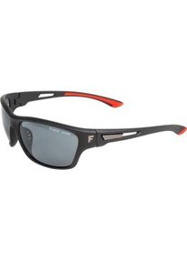 FLADEN Sonnenbrille, polarisiert, matt black red frame grey lens