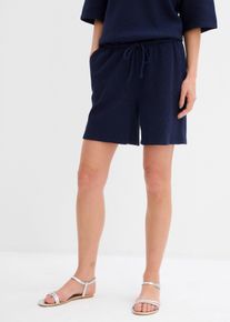 Shorts in puro cotone a trama operata, Blu, Taglia 54/56 (XL), bonprix