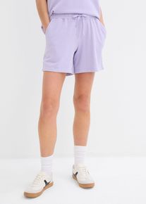 Shorts in felpa di puro cotone, viola, Taglia 46/48 (M), bonprix