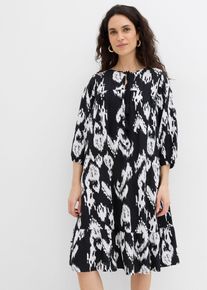 Abito tunica in pura viscosa, Nero, Taglia 48, bonprix