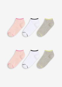 Calzini per sneakers con cotone biologico (pacco da 6), Grigio, Taglia 35-38, bonprix