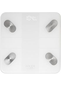 ADLER, Personenwaage, Smart Bathroom Scale AD 8186w Maximum weight (capacity) 180 kg Accuracy 100 g Body Mass Inde (180 kg)