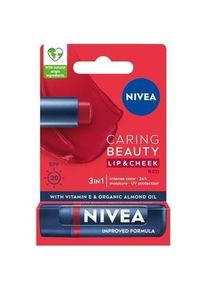 Nivea, Lippenpflege, Caring Beauty 3 In 1 Pflegender Lippenbalsam Rot 48g (Lippenbalsam)