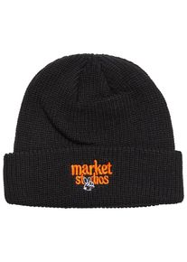 Market Mütze 'Market Studios' Herren orange / schwarz / weiß Größe 55/60